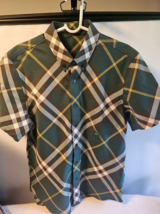 Burberry Other - Burberry Green and Yellow Plaid Short Sleeve Button-Down Shirt